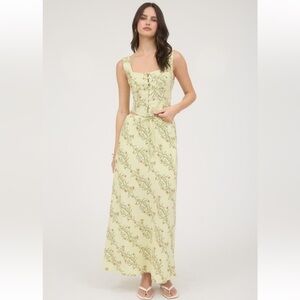 Floral Yellow full length skirt